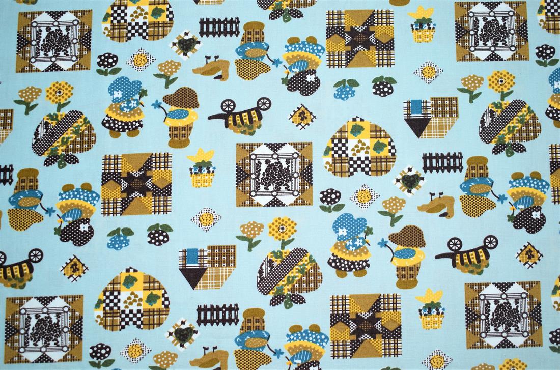 Blue Printed Cotton Fabrics