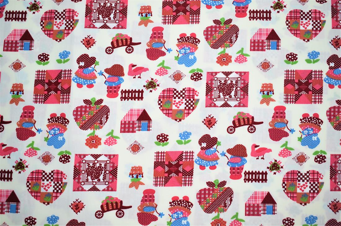 Red Printed Cotton Fabrics