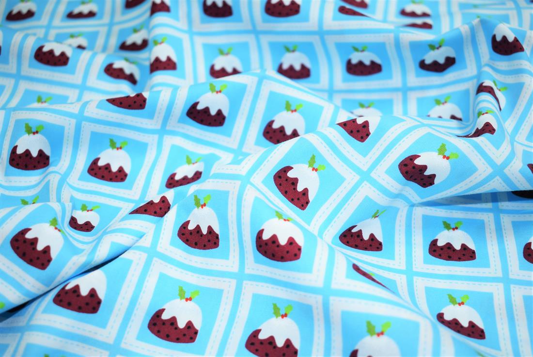 Blue Printed Cotton Fabrics