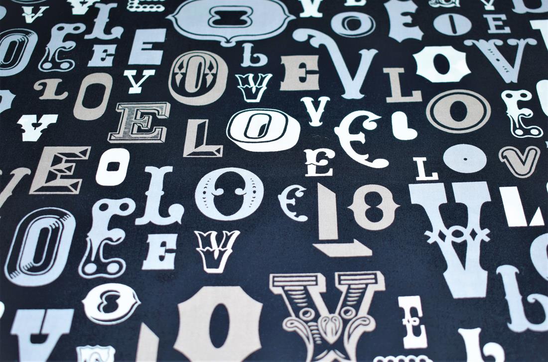 Navy Printed Cotton Fabrics
