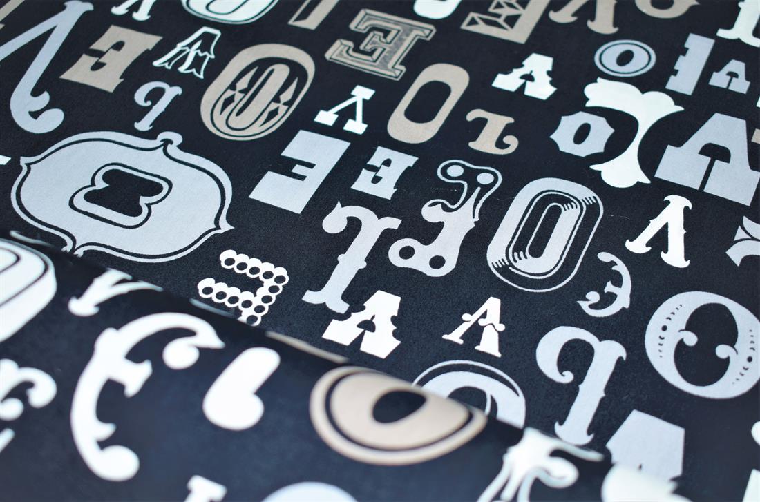 Navy Printed Cotton Fabrics