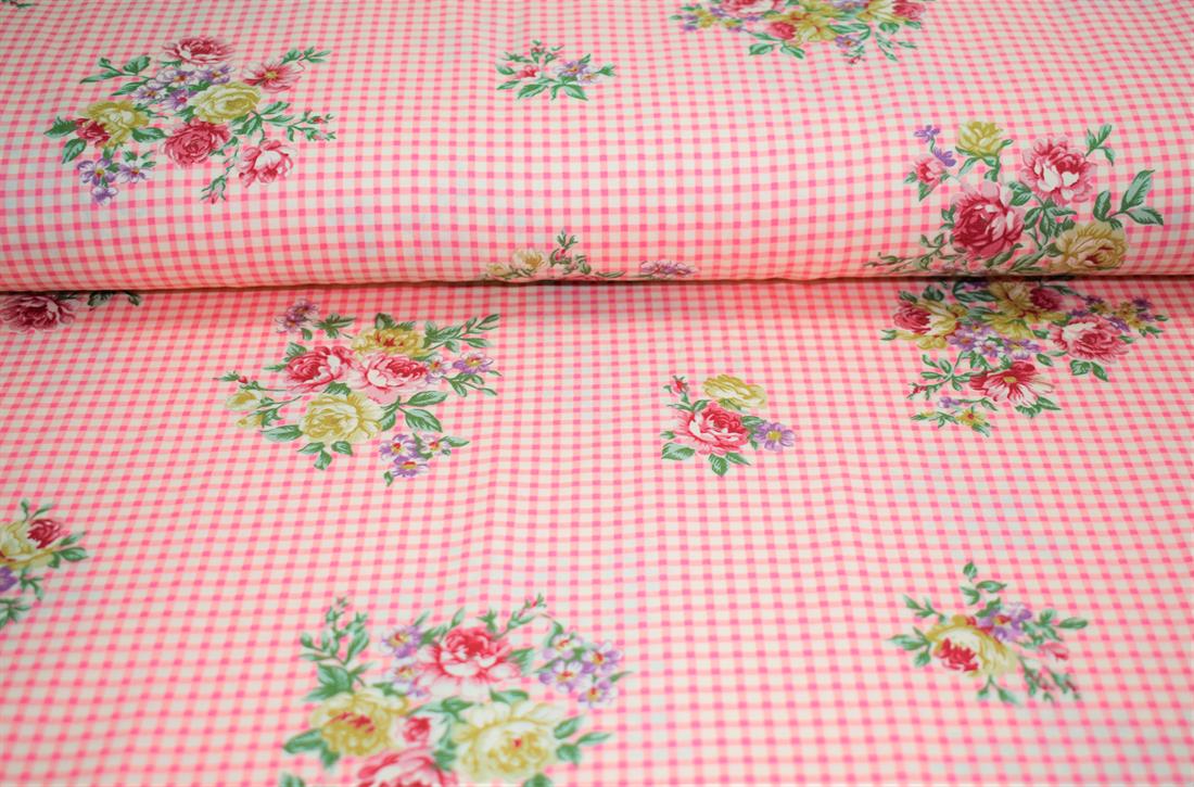 Pink Printed Cotton Fabrics
