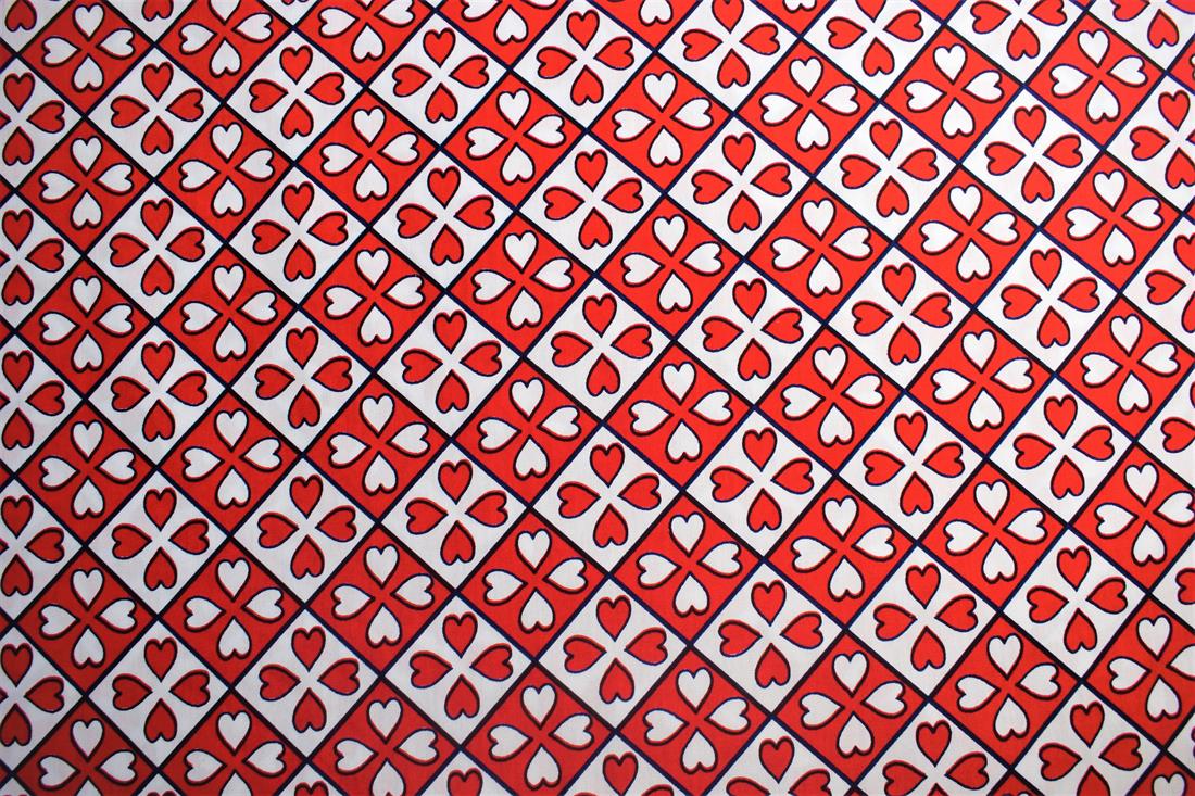 Red Printed Cotton Fabrics