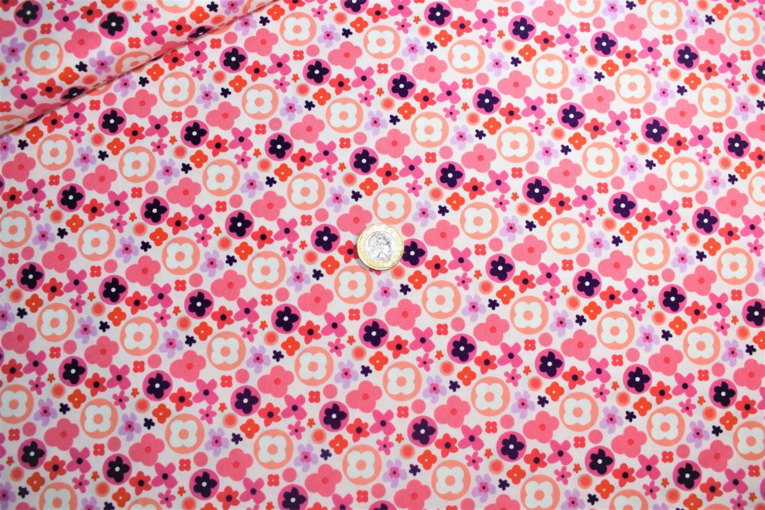 Pink Printed Cotton Ditsy Floral