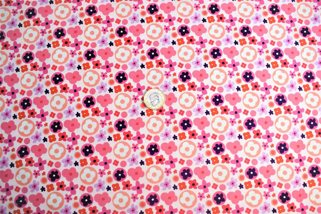 Pink Printed Cotton Ditsy Floral