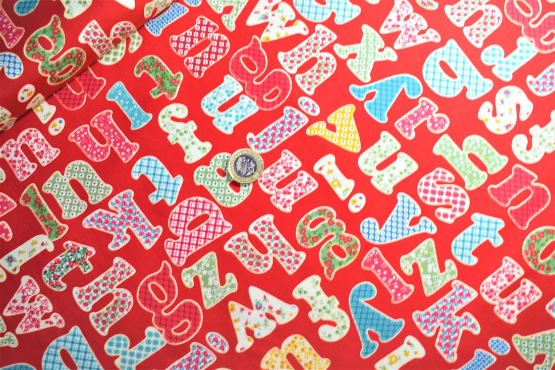 Red Cotton Alphabet Letters