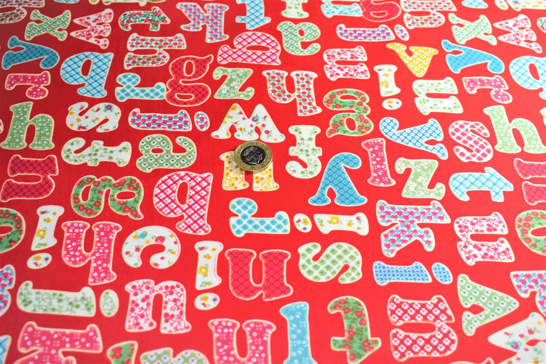 Red Cotton Alphabet Letters