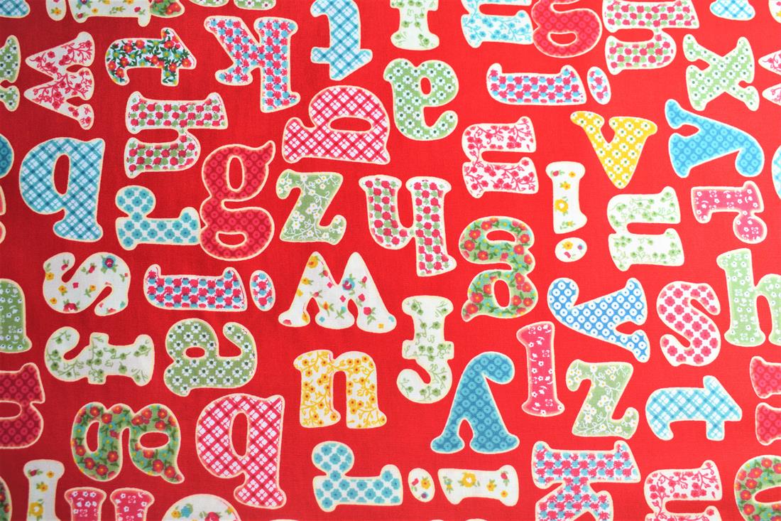 Red Cotton Alphabet Letters