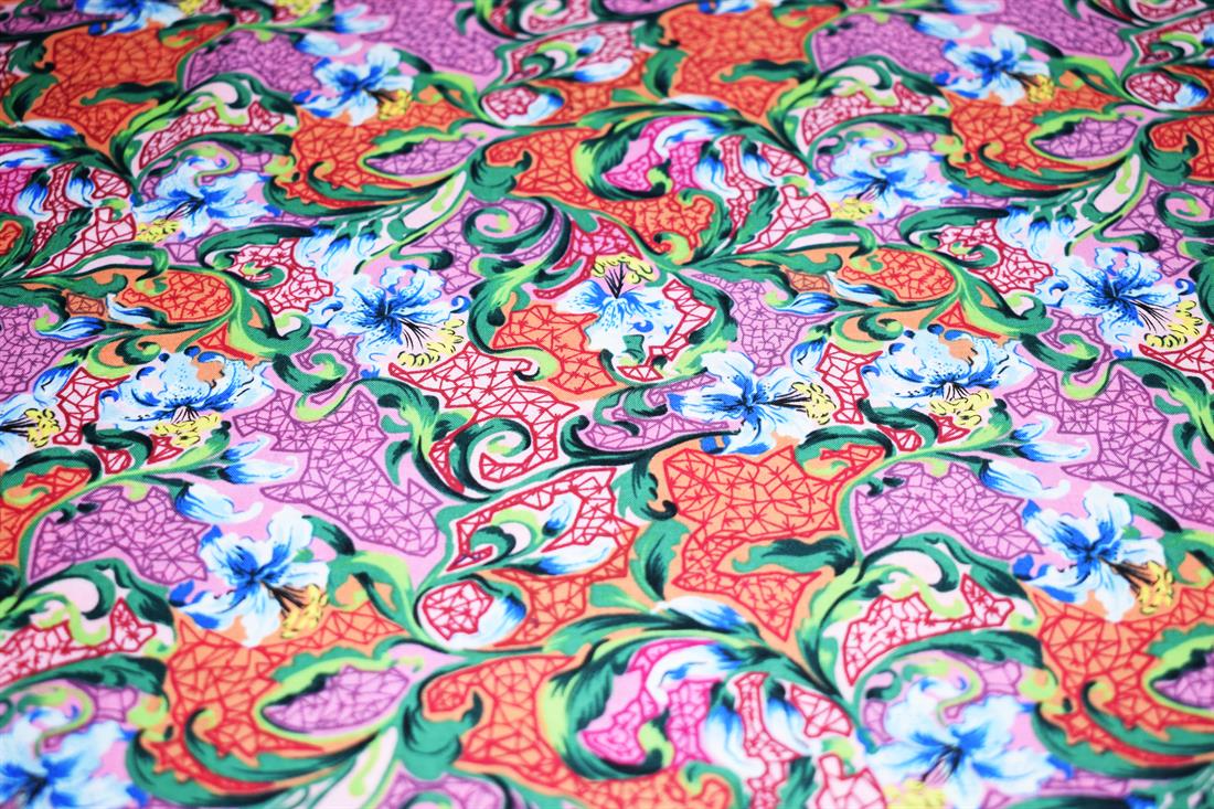 Pink & Orange Cotton Lawn