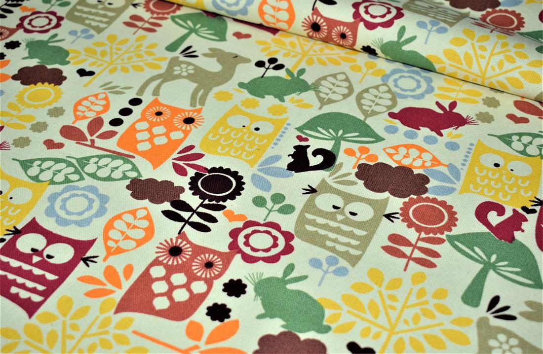 Yellow Cotton Sunflower Animal Print