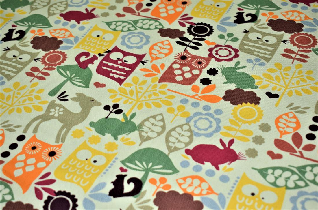 Yellow Cotton Sunflower Animal Print