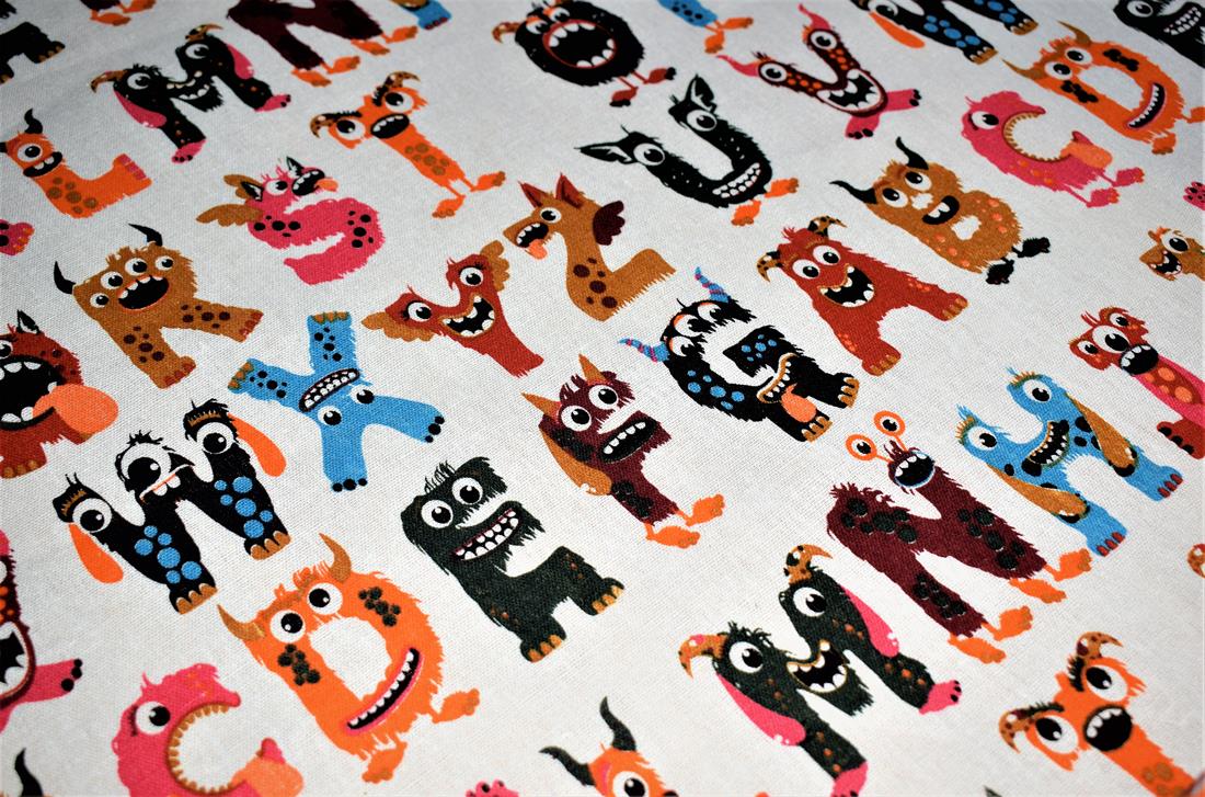COL 3 Cotton Flaming Alphabet