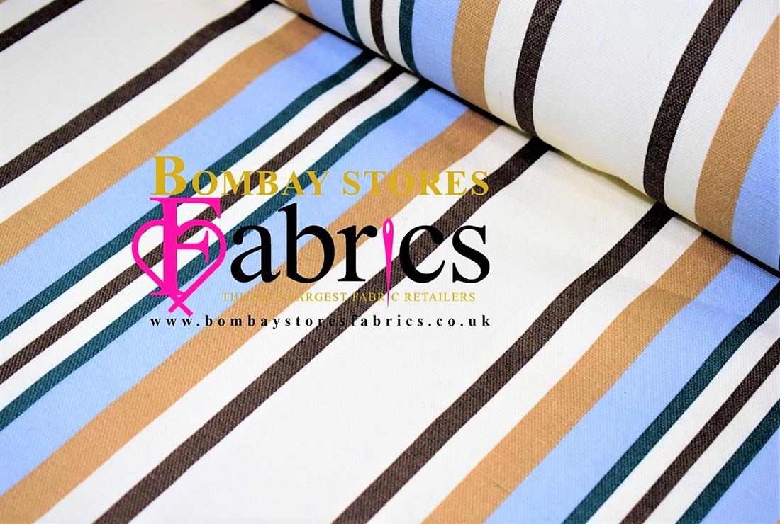 COL 1 Cotton Stripe Print Canvas