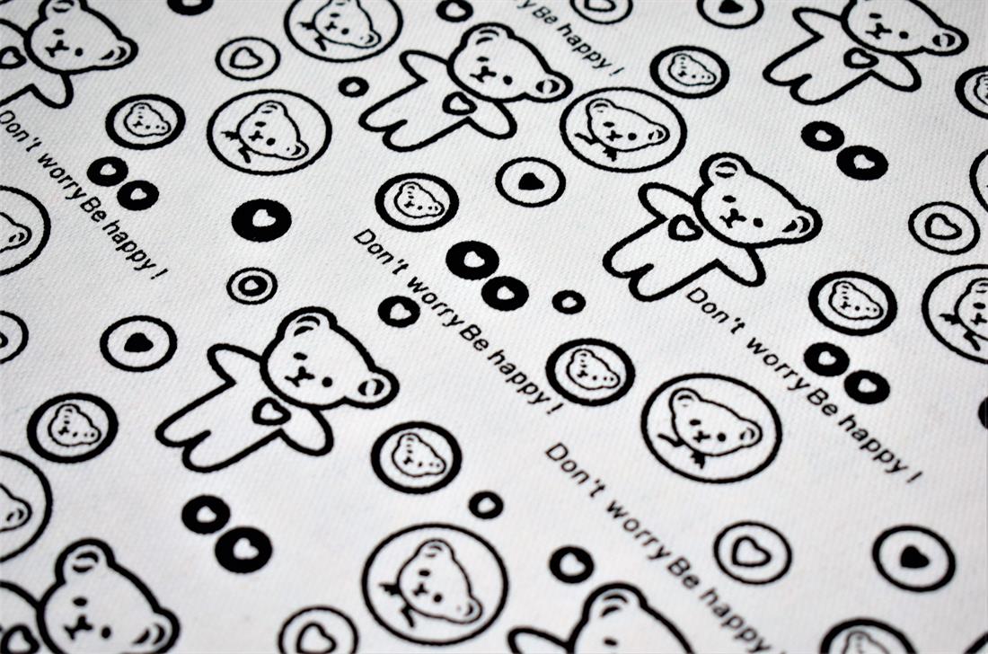 COL 1 Cotton Teddy Print Canvas