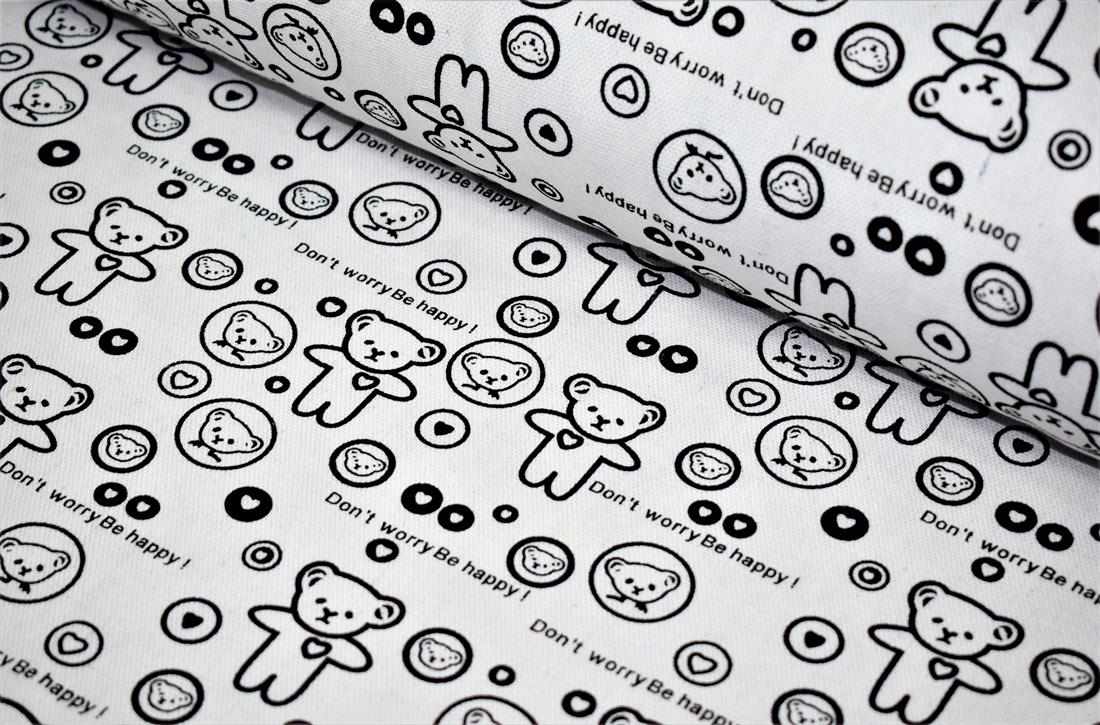 COL 1 Cotton Teddy Print Canvas