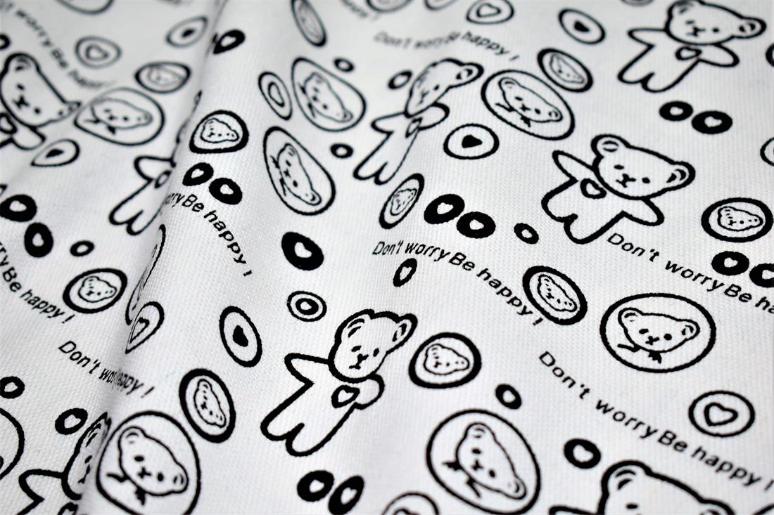 COL 1 Cotton Teddy Print Canvas