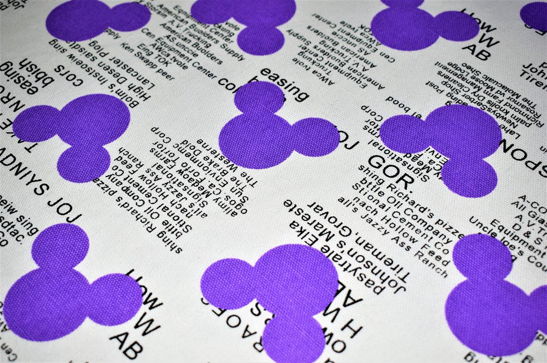 White & Purple Cotton Mickey Mouse
