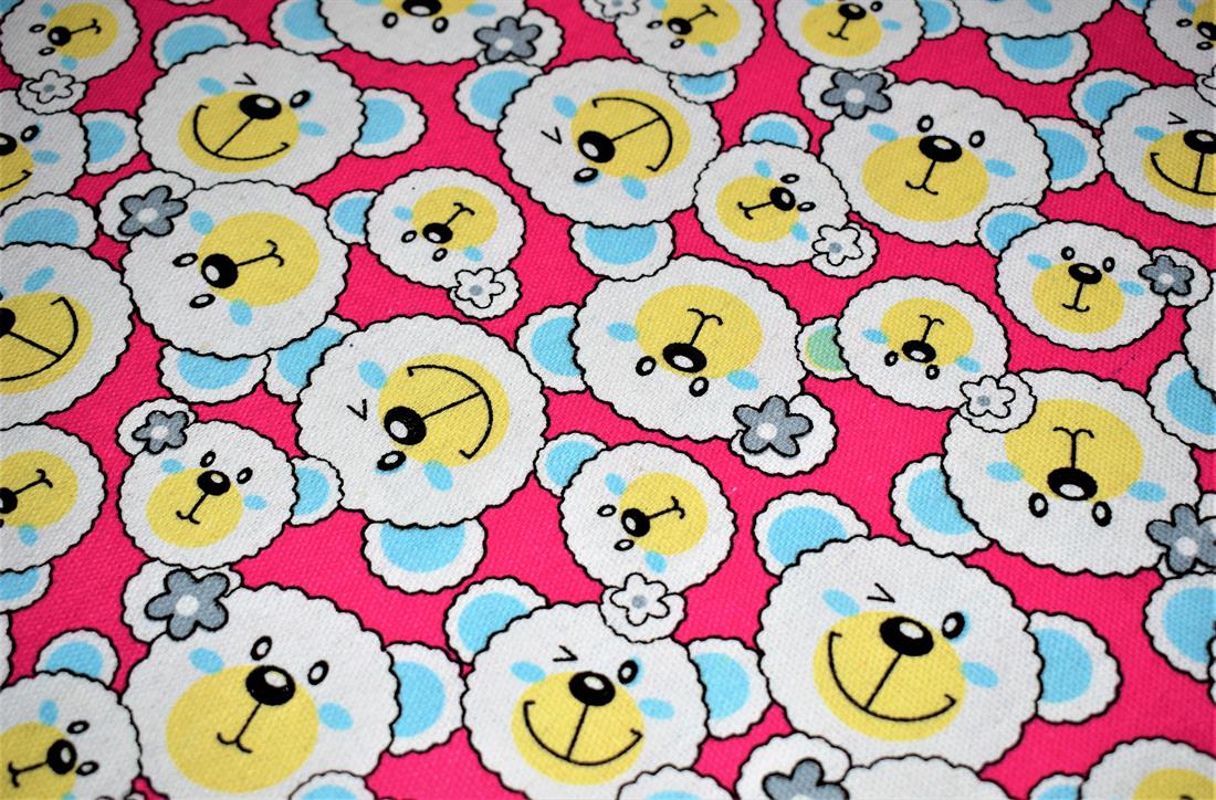 COL 1 Cotton Smiling Bears