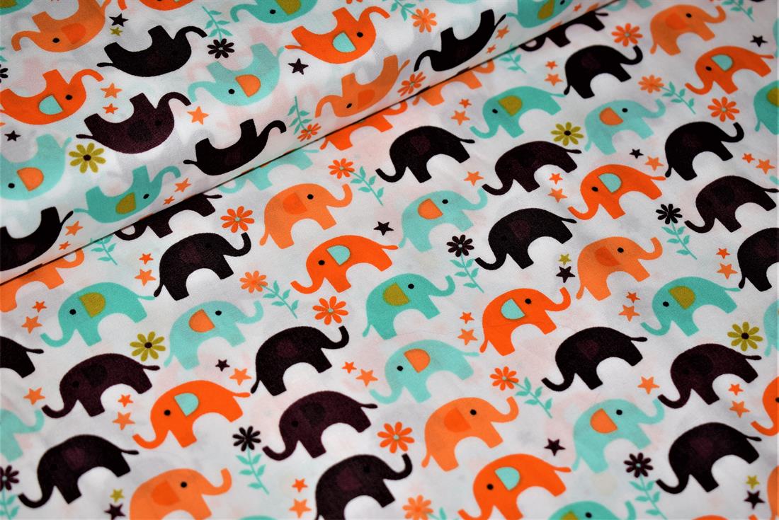 COL 1 Cotton Elephant Print