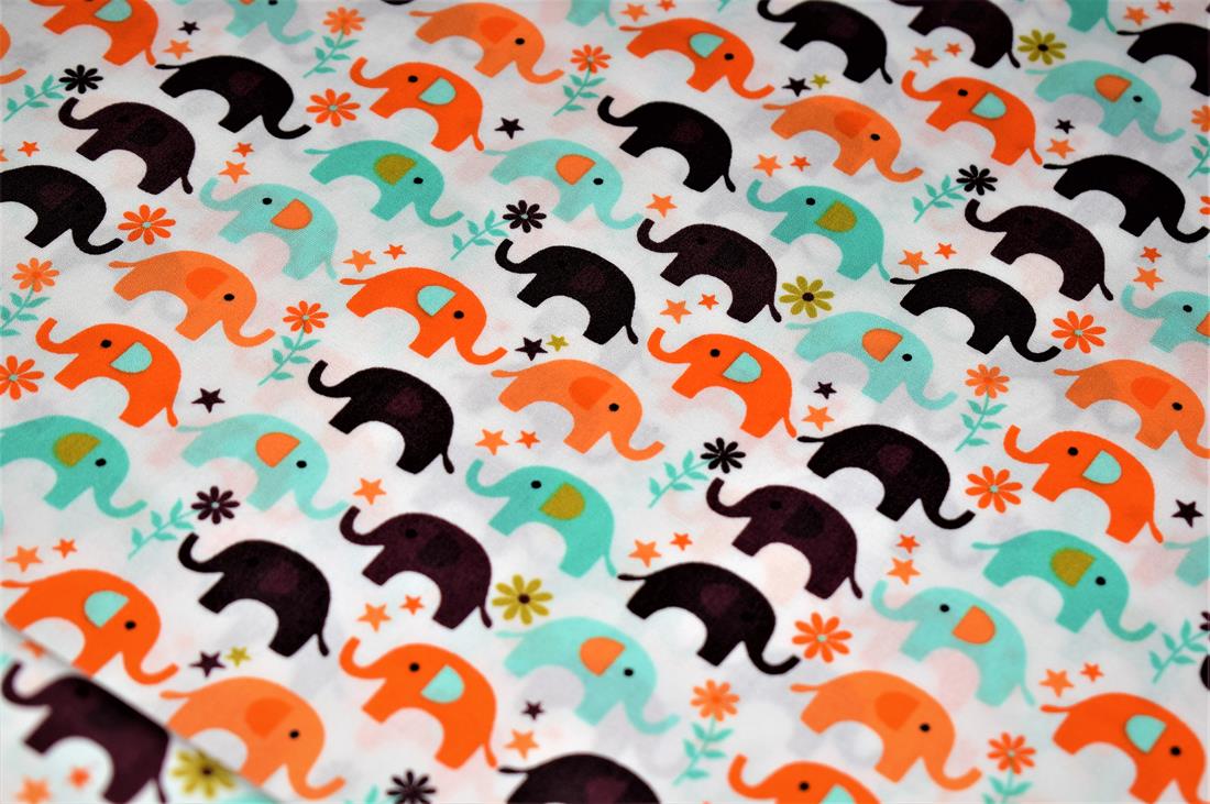 COL 1 Cotton Elephant Print