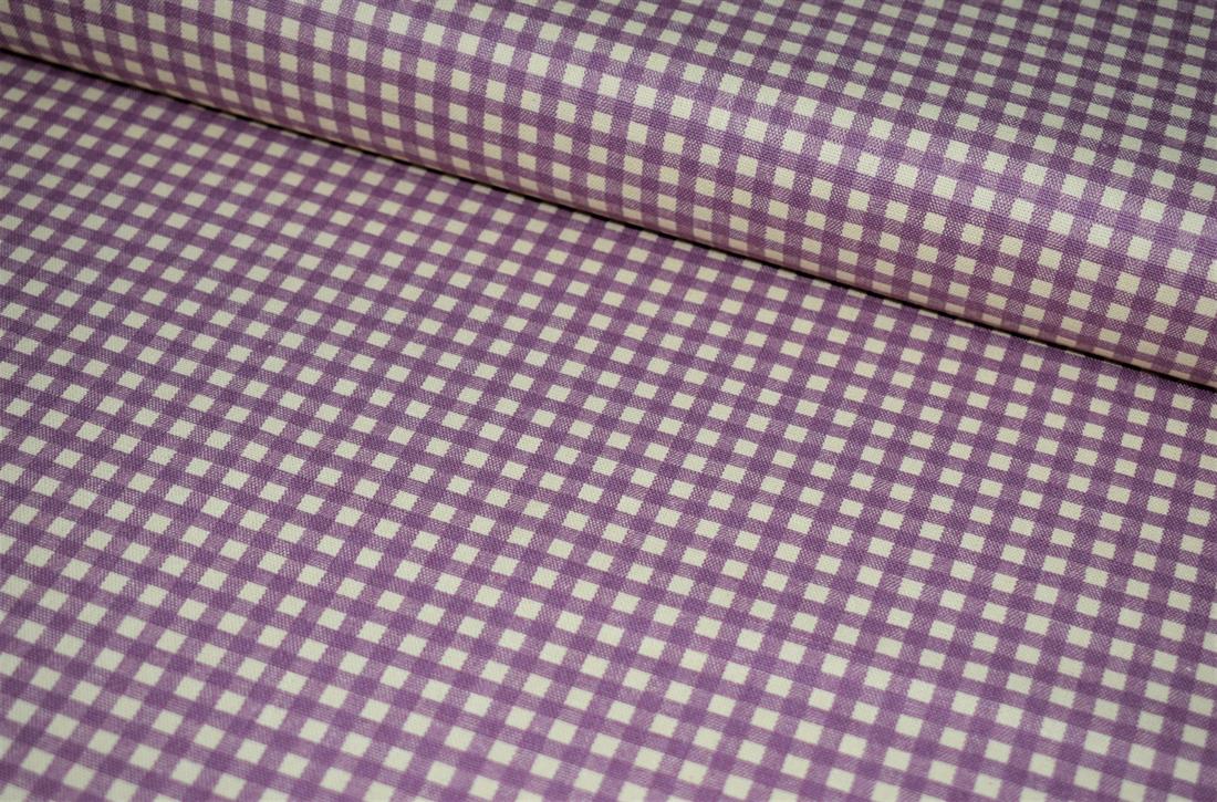 Lilac Cotton Gingham Canvas