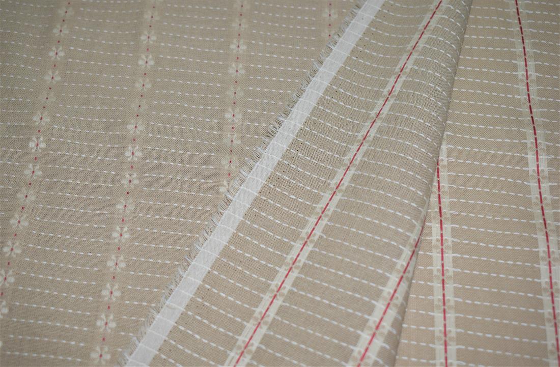 Cream Printed Cotton Fabrics