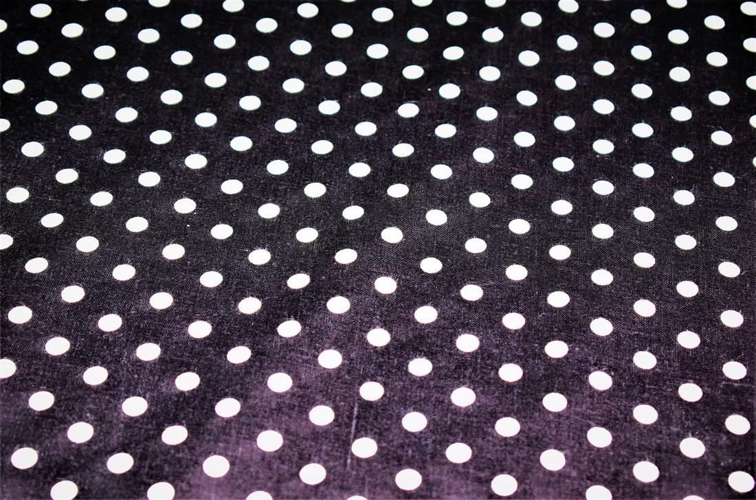 Black & White Cotton Spots Printed