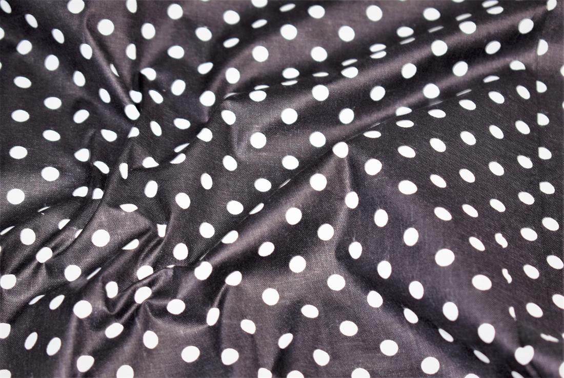 Black & White Cotton Spots Printed