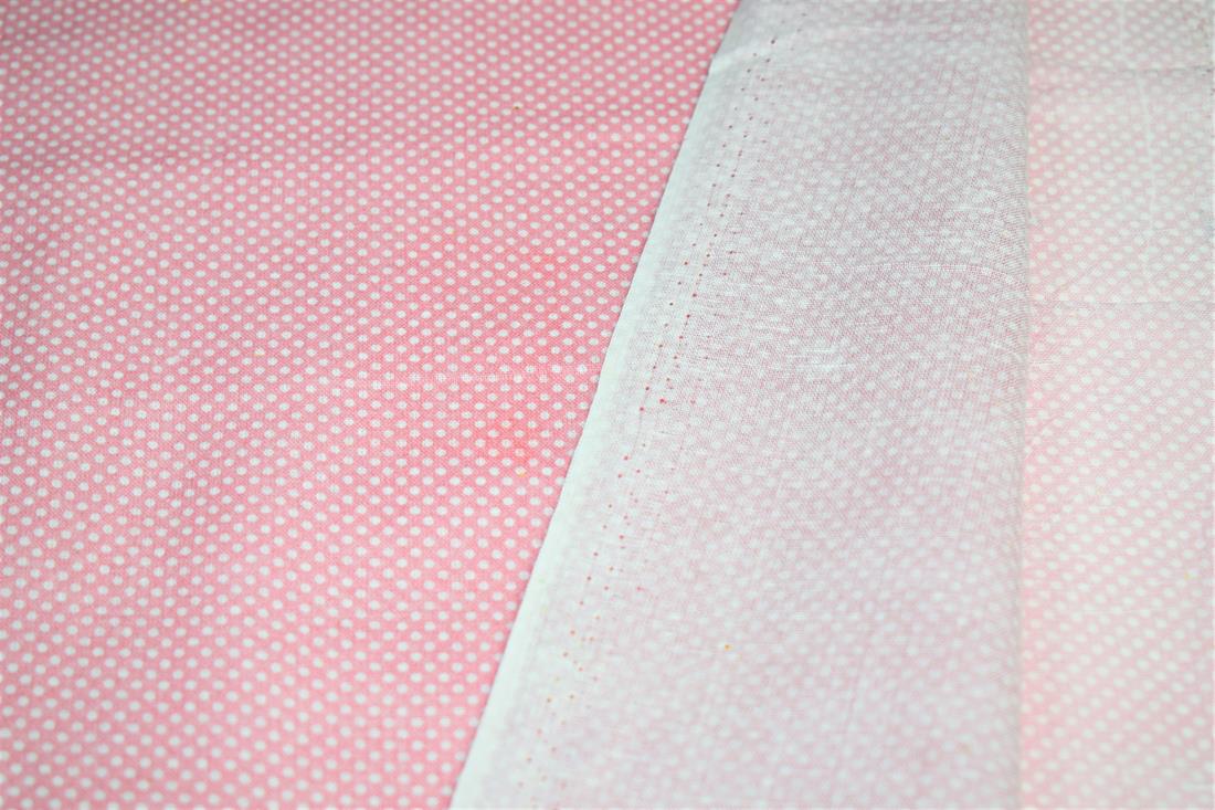 Pink & White Cotton Pin Spots Print