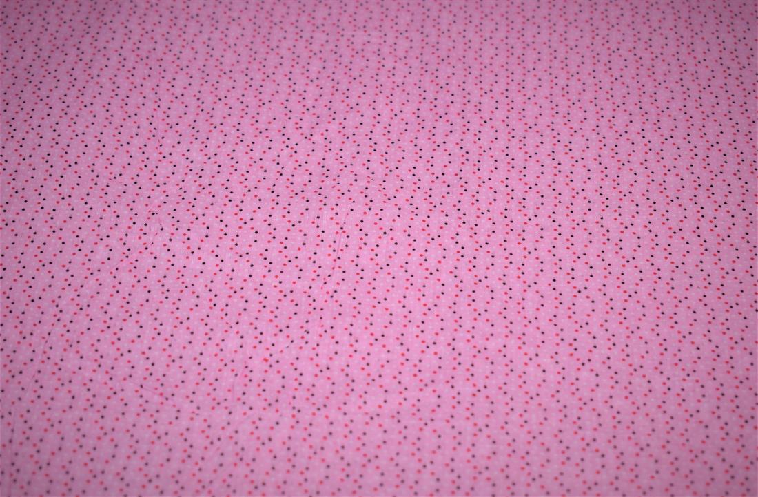 Pink & Multicolour Colour Printed Cotton Pink& Spots