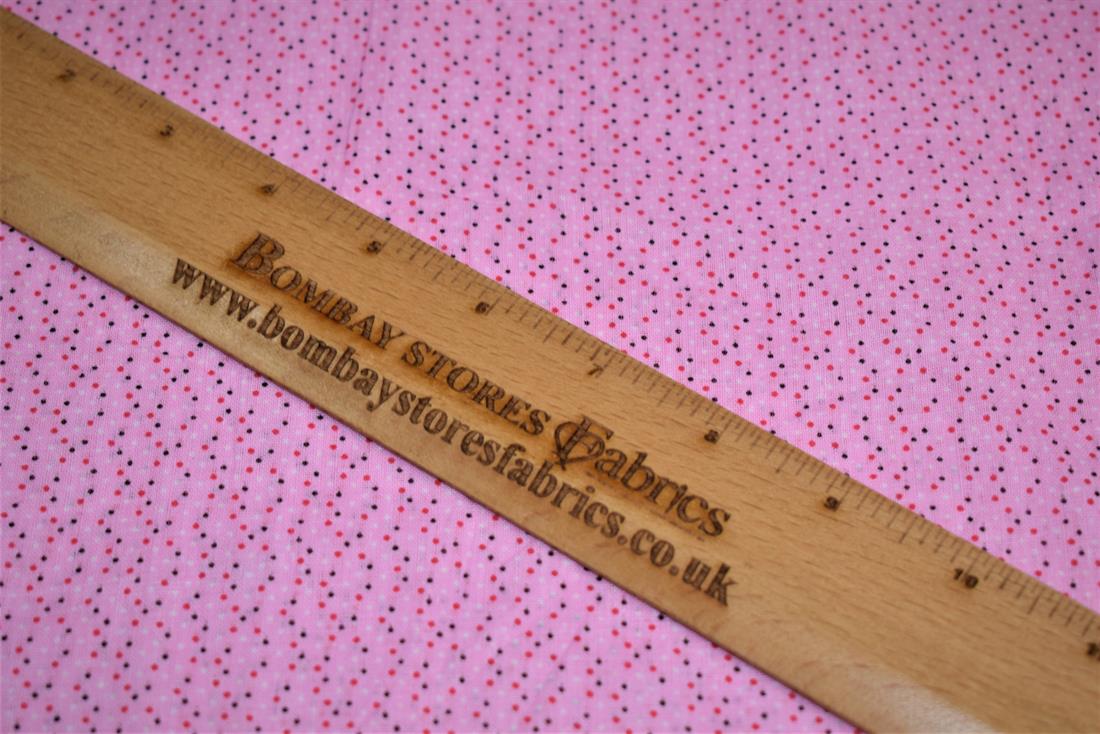 Pink & Multicolour Colour Printed Cotton Pink& Spots
