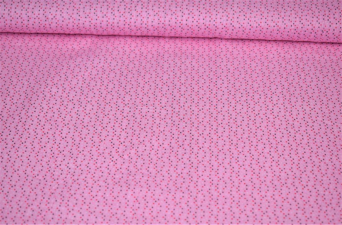 Pink & Multicolour Colour Printed Cotton Pink& Spots