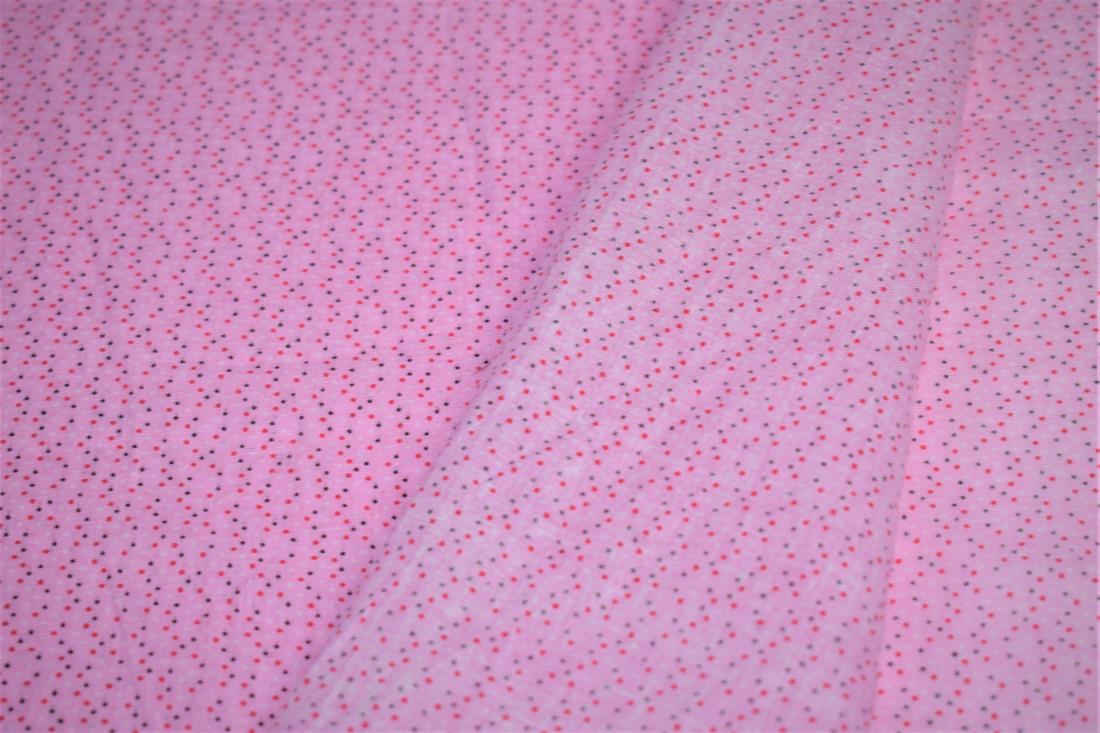 Pink & Multicolour Colour Printed Cotton Pink& Spots