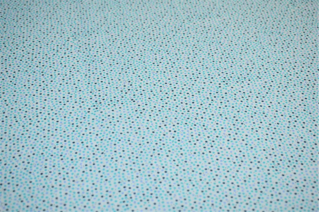 Blue & Multicolour Cotton Blue&Multicolour Colour Pin Spots Print