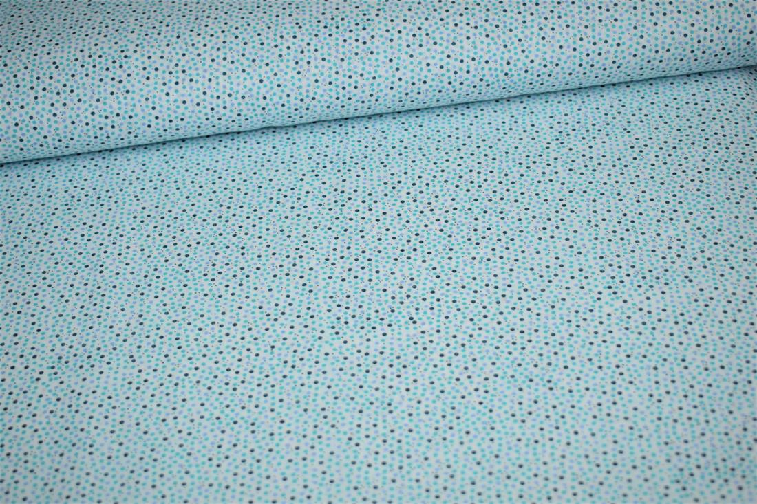 Blue & Multicolour Cotton Blue&Multicolour Colour Pin Spots Print