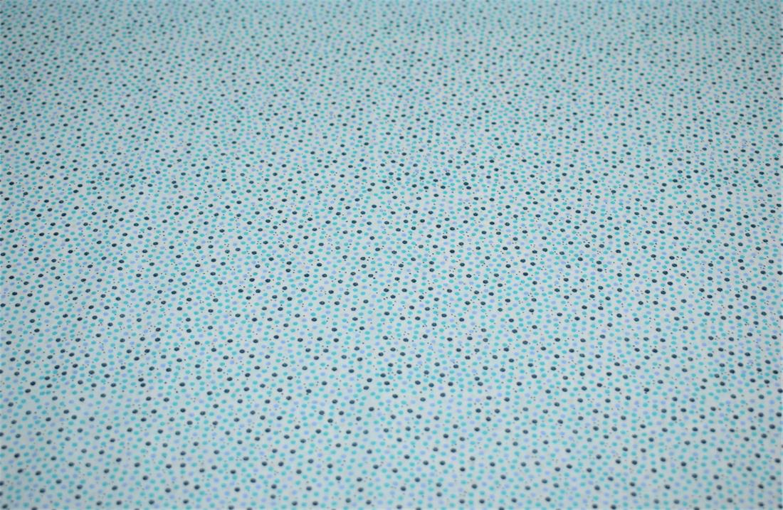 Blue & Multicolour Cotton Blue&Multicolour Colour Pin Spots Print