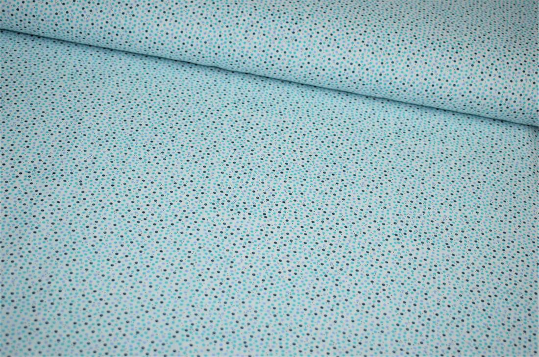 Blue & Multicolour Cotton Blue&Multicolour Colour Pin Spots Print