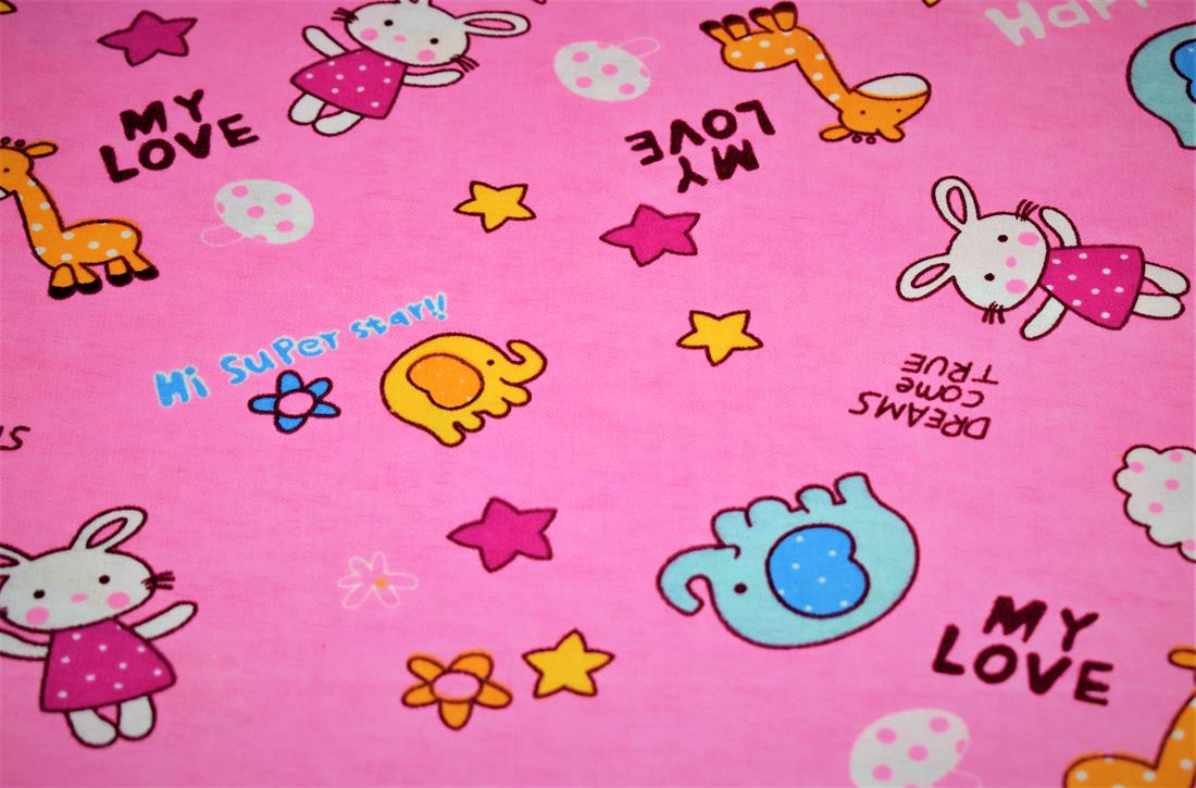 Pink Cotton My Love Fabric