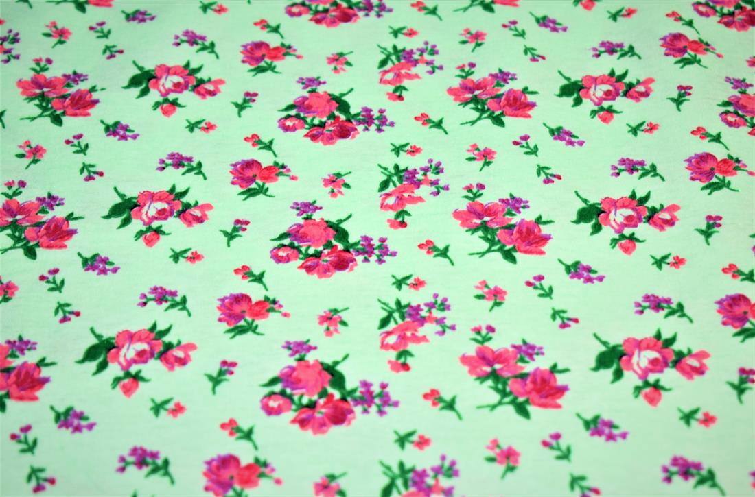 Sea Green Cotton Bedding Twill Print