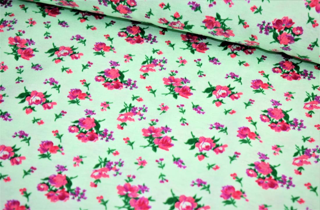 Sea Green Cotton Bedding Twill Print