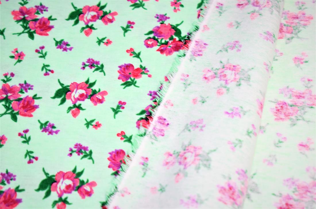 Sea Green Cotton Bedding Twill Print