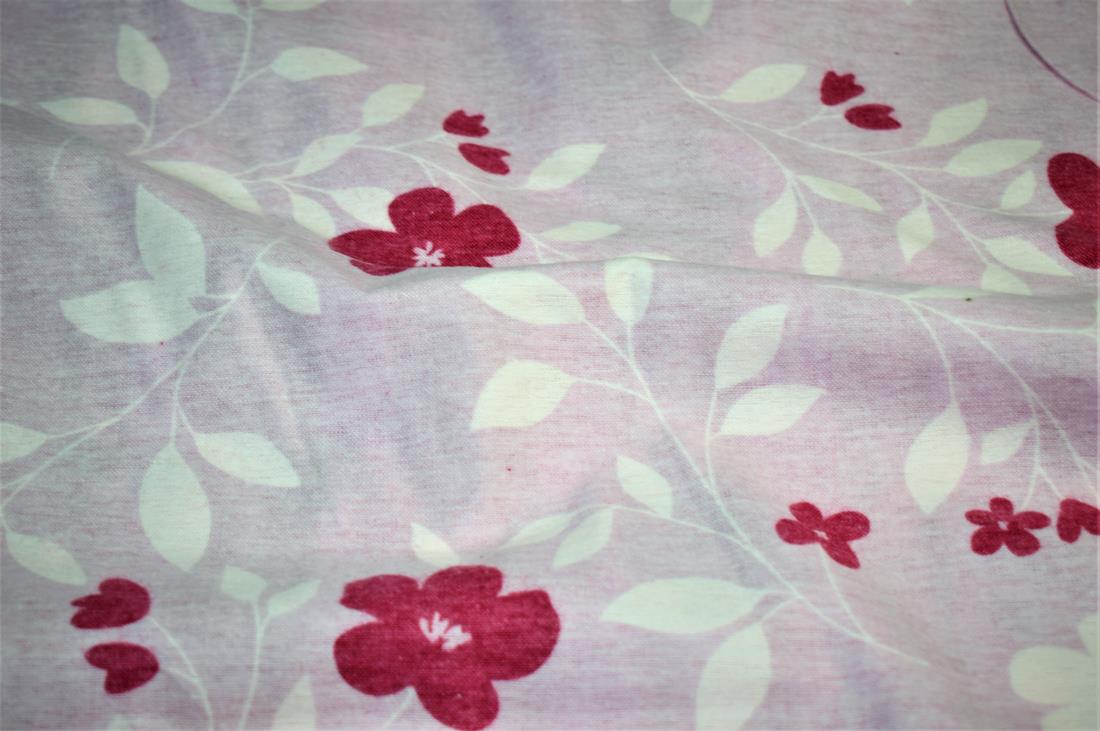 Light Pink Cotton White & Ref Hawaiian Floral