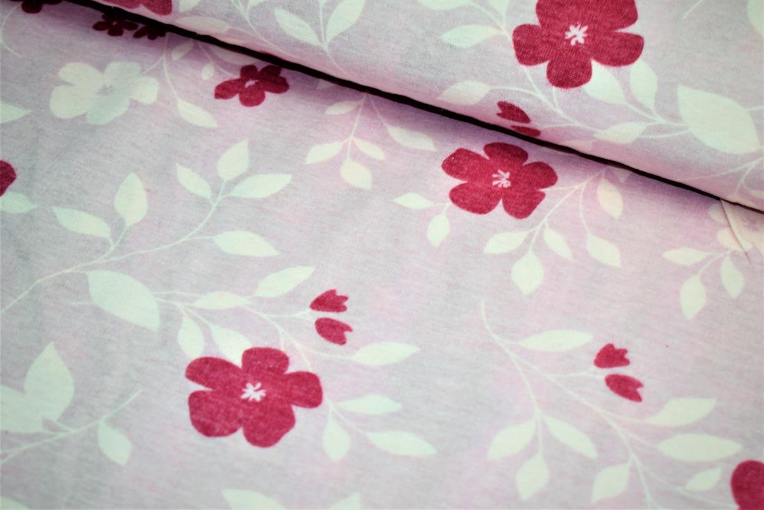 Light Pink Cotton White & Ref Hawaiian Floral