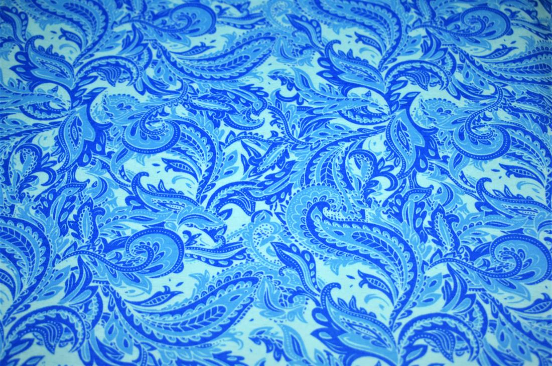 Blue Printed Cotton Classic Mabella