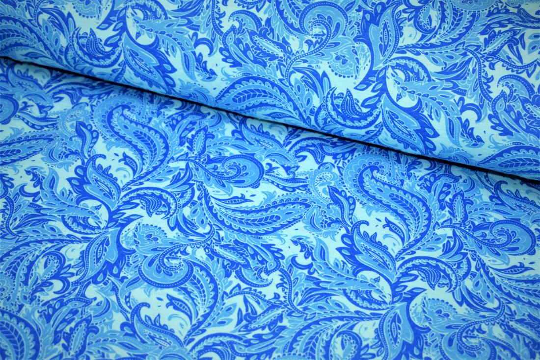 Blue Printed Cotton Classic Mabella