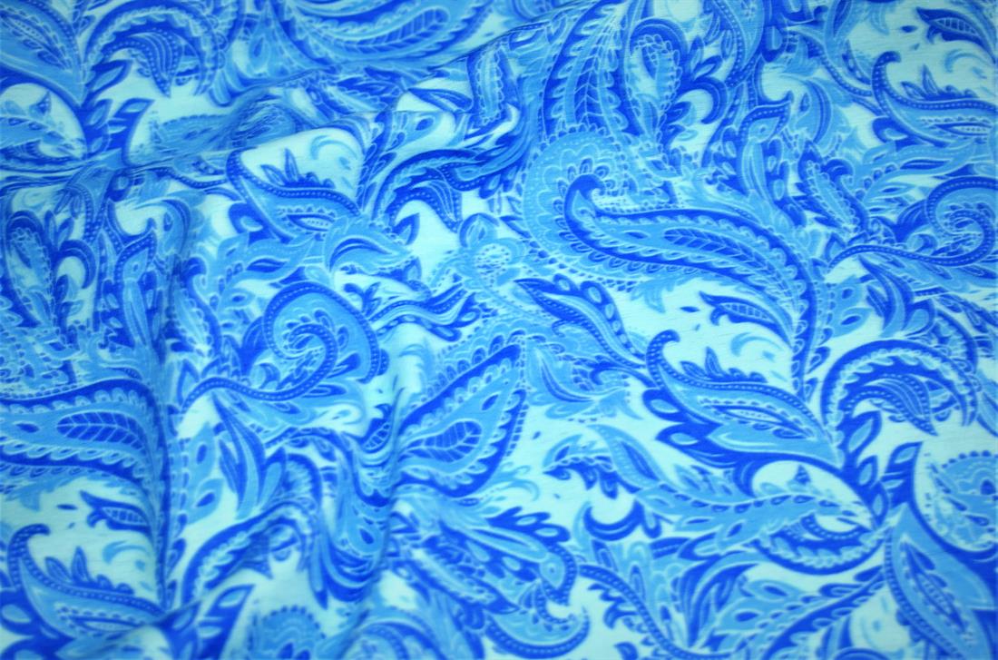Blue Printed Cotton Classic Mabella
