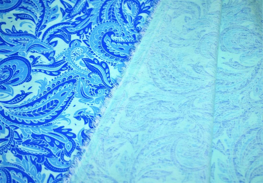 Blue Printed Cotton Classic Mabella