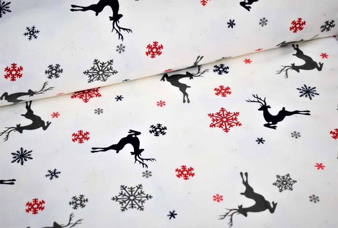 White Cotton 1001 Reindeer
