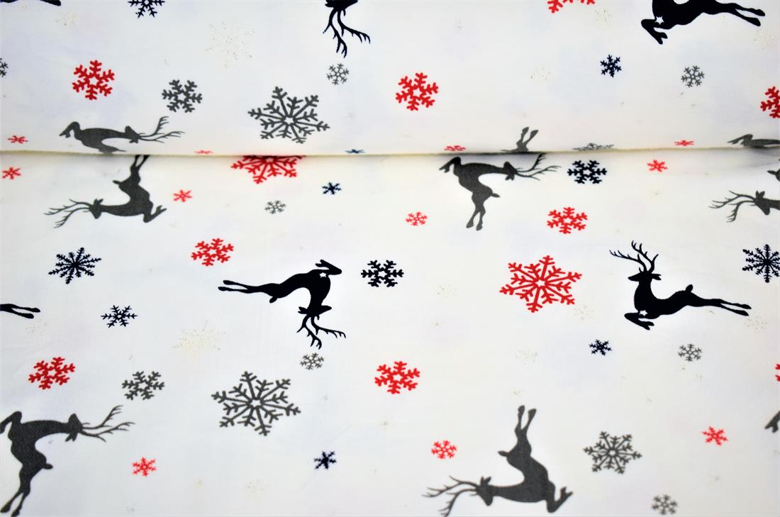 White Cotton 1001 Reindeer