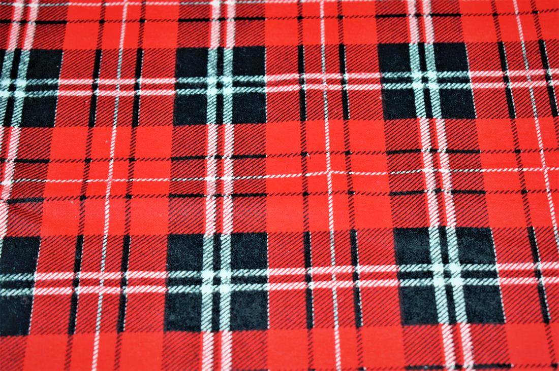 Red Cotton Tartan Print